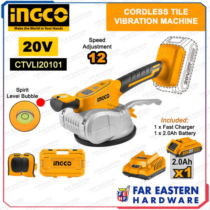 Ingco Cordless Tile Vibrator Vibration Leveling Machine V Ctvli