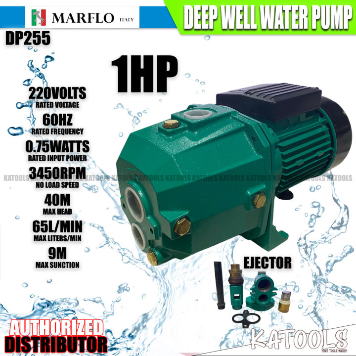 Marflo Italy Hp Deep Well Water Pump Jet Pump Double Hole And Ejector