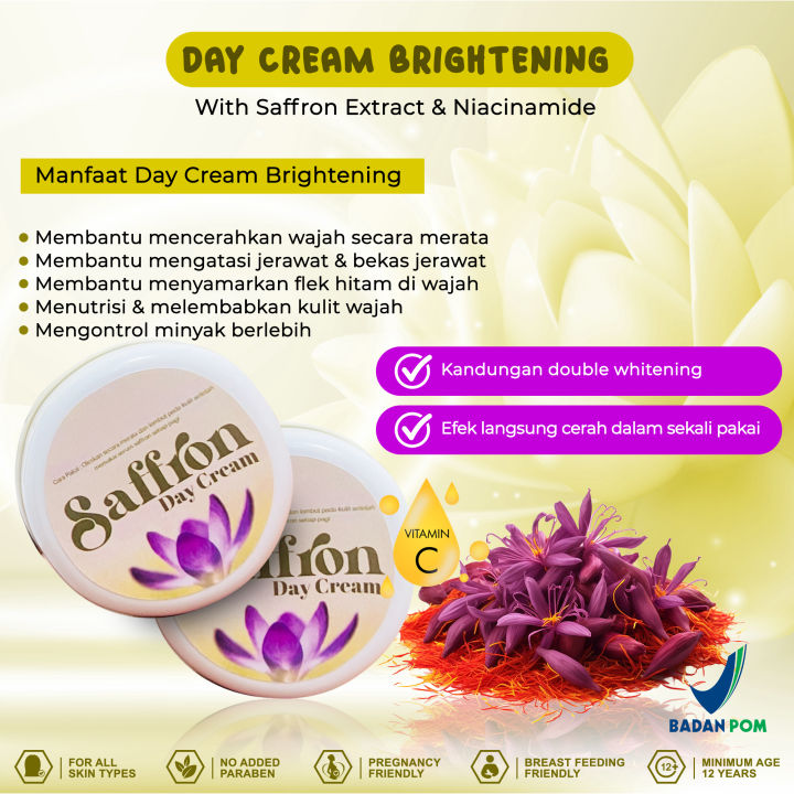 Cream Flek Saffron Krim Penghilang Flek Saffron Mengurangi Flek