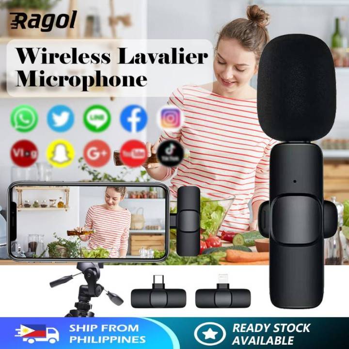 New Wireless Lavalier Microphone Noise Cancelling Audio Video Recording