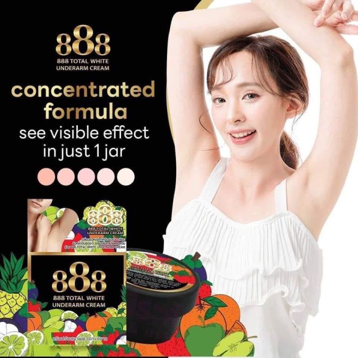 888 Total White Underarm Whitening Cream Thailand And Philippines FDA