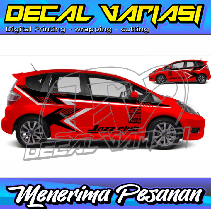 Terbaru Stiker Decal Samping Mobil Honda Jazz Agia Brio Stiker Body