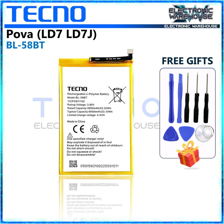 Battery For Mz Tecno Ld Ld J Tecno Pova Model Bl Bt Mah Lazada Ph