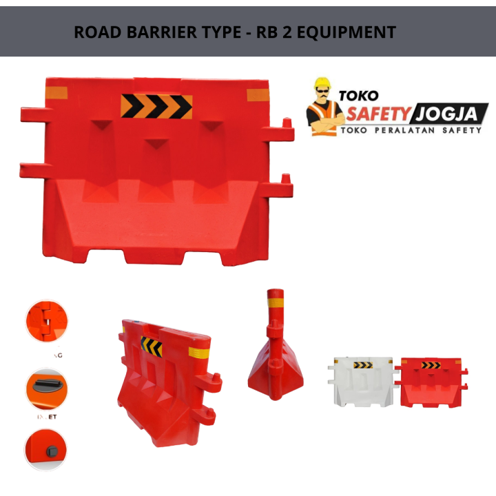 Road Barrier Pembatas Jalan Cool Monkey Isi Air Pasir Tipe Orange