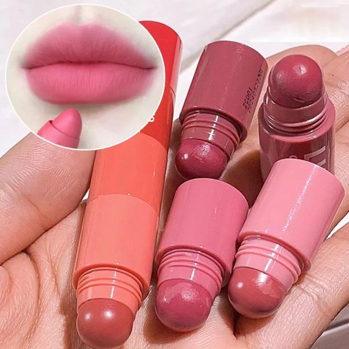 4 Colors In 1 Matte Lipstick Pen Nude Lip Liner Pencil Waterproof Long