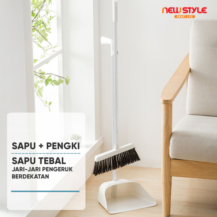 New Style Broom Set Dustpan D02 Kombinasi Sapu Pengki Alat Pembersih