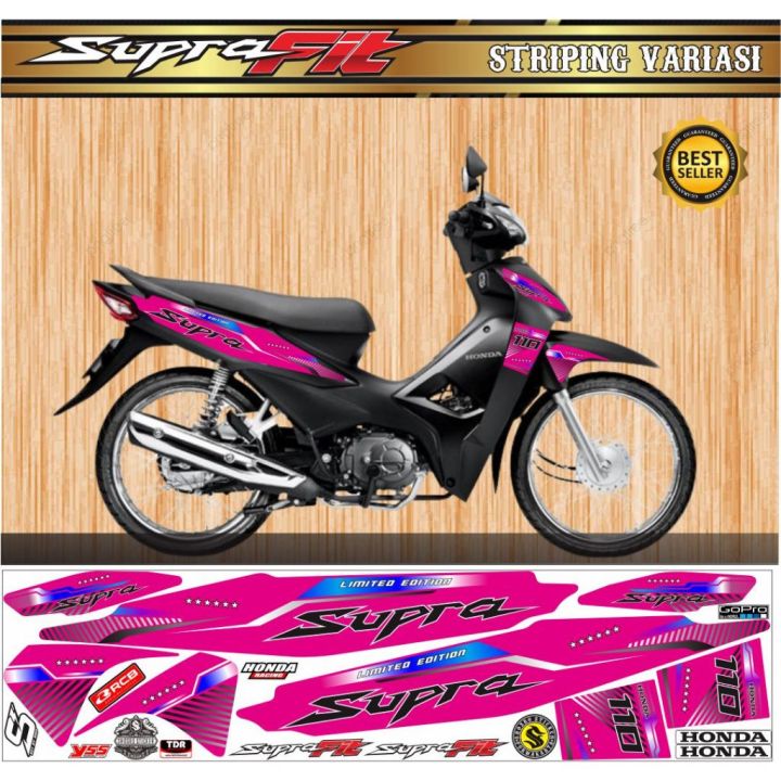 Cod Striping Supra Fit New Stiker Variasi Stiker Motor Honda Supra Fit