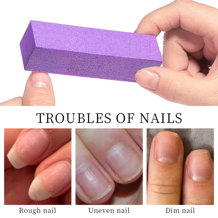 Ur Sugar Pcs Purple Nail Art Buffers Sanding Block Buffing Grinding