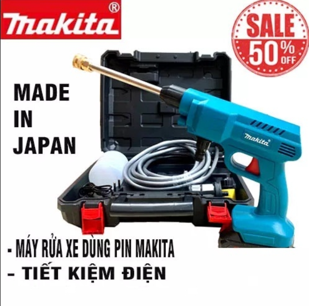 Máy Rửa Xe MAKITA 199v Chuyên Dụng Dùng Chung Chân Pin Thông Dụng Tiện