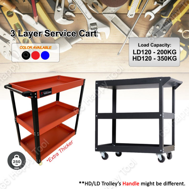 Happy Tool Red Blue Black Layer Service Cart Tools Tier Tool