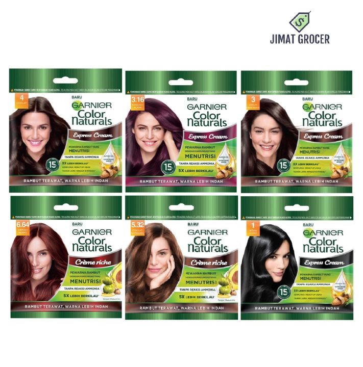 Garnier Color Naturals Cream Hair Color Hair Dye Pewarna Rambut