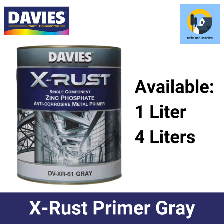 Davies X Rust Zinc Primer Gray 1 Liter Or 4 Liters Gallon DV XR 61