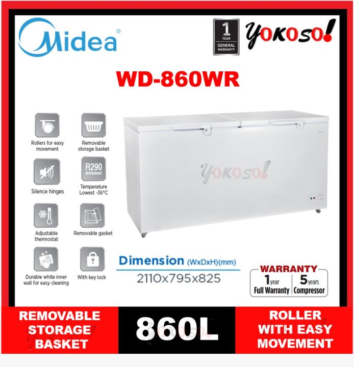 FOR KLANG VALLEY ONLY Midea WD 860WR Chest Freezer 860L WD860WR