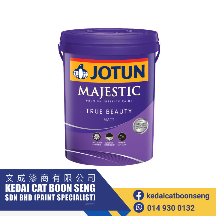 Jotun Majestic True Beauty Matt 1L White Interior Indoor Water Based