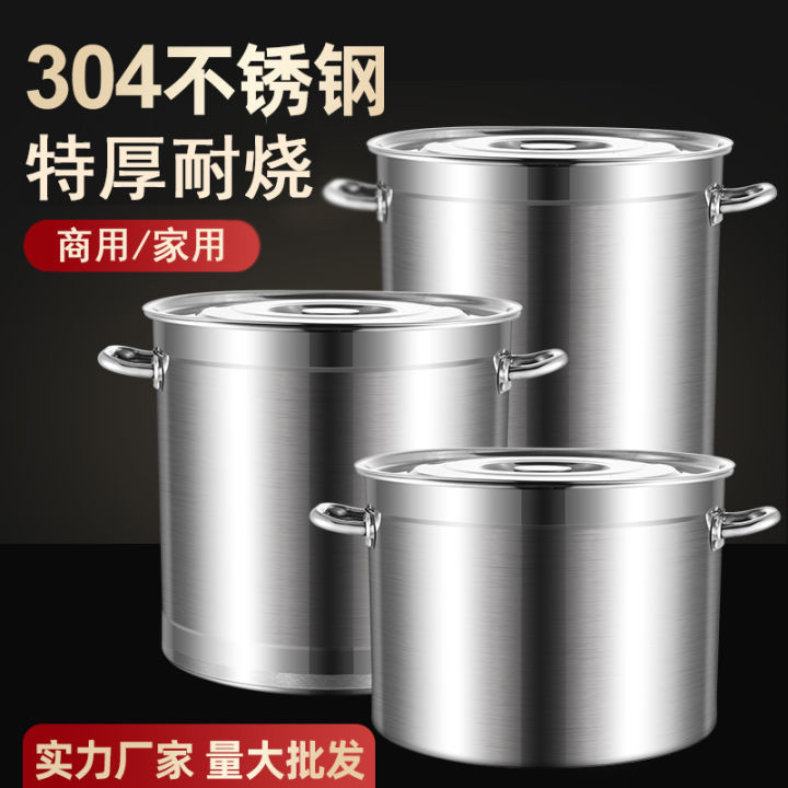 Round Barrel Stainless Steel Barrel Commercial Soup Bucket Water