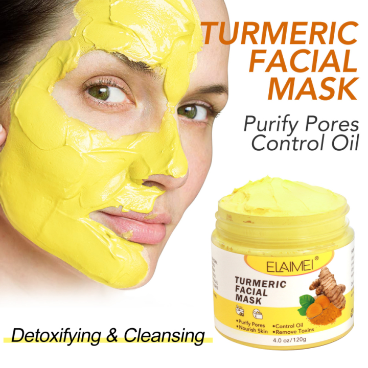 Turmeric Clay Mask Face Purifying Deep Cleaning Brightening Oil Control 