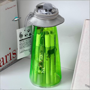 clu Funny Alien UFO Pencil Case School Gift For Kids Student Stationery Badge Collection Storage Bag ulc