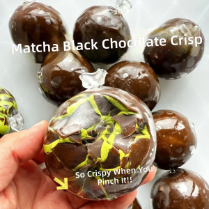 CL30 Crunchy Matcha Mint Dark Chocolate Stress Ball Squishy Moldable Anti-Anxiety Toy with Squeaky Sound 30CL