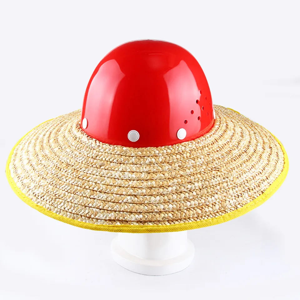 Hard Hat Sun Shade Universal Full Brim Safety Hat Sunshade Straw Hard Hat  Sun Visor Curtain for Construction Workers Outdoor Beach
