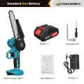 Mini Chainsaw 6 inch một-tay điện chuỗi Saw 21V 1200 Wát không dây cưa tỉa có thể sạc lại máy cắt gỗ công cụ với 1/2PC Pin. 