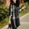 ZANZEA Women Casual Lattice Printing Long Sleeve Blouse Vintage  Turn-Down-Collar Shirts #7