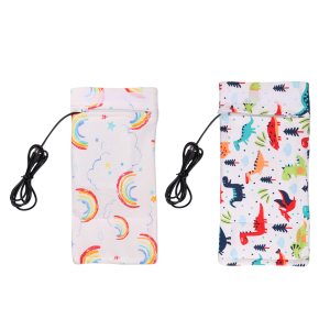 ฉนวนกันความร้อนขวดน้ำสำหรับเด็กแบบพกพากระเป๋าฉนวนความร้อนใส่กล่องข้าว USB 5V ปลอดภัยในการใช้งานอุปกรณ์สำหรับทารกเทอร์โมสตัทสำหรับกลางแจ้ง