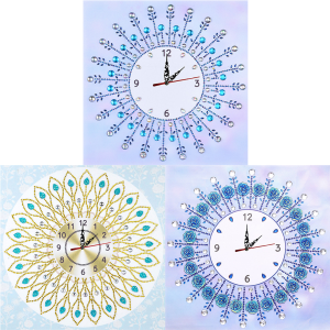 DIY Flower Special Shaped Diamond Painting Embroidery Clock Home Decor