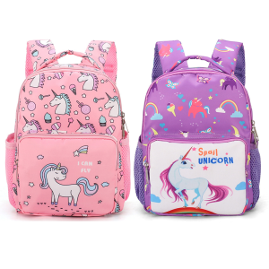 【New Arrival】 Waterproof Backpack for Kids with Cartoon Horse Design Girls Boys School Bag for Comfortable Daily Use