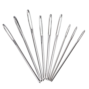 【New Arrival】 Professional 9pcs Large Eye Metal Needles for Cross Stitch and Knitting Steel Crochet Hook Set for Craft Lovers