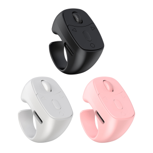 BT 5.3 Fingertip Ring Remote Control Finger Ring Mouse Page Turner for Smartphones Wireless Camera Shutter Selfie Button