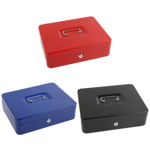 Large Lock Box 11.81x9.45x3.54in Storage Cash Box with Lock for Cashs Management