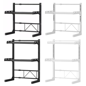 Welcomehome 2/3 Tier Extendable Microwave Stand Heavy Duty Over Microwave Shelf Multi-Function Kitchen Storage Rack for Home Office