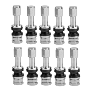 Winnereco 10 ชิ้น Universal Bolt-in Tubeless ล้อยางวาล์วลำต้นพร้อมหมวกฝุ่น