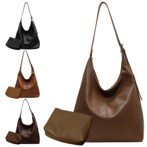 กระเป๋าสะพายไหล่ PU ของผู้หญิงอินเทรนด์พร้อมการตกแต่งภายในที่กว้างขวางสำหรับการเดินทางและกิจกรรมประจำวัน