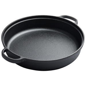 8.7/9.8/11/11.8inch Cast Iron Frying Pan with Double Handles Baking Tray for Bread Baking Outdoor Cooking Camping
