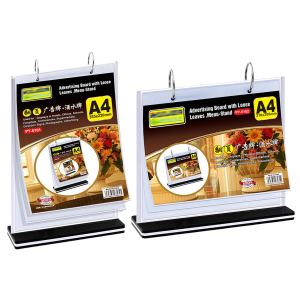 2pcs PVC Tabletop Holder Acrylic Menu Holders Desktop Double Display Holder for Picture Card Store Office Menu Retail Show