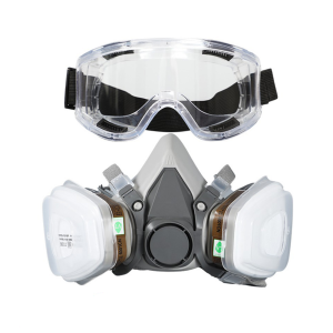 Winnereco Reusable Half Face Cover with Cotton Filter Respirator Mask Adjustable Strap Gas Mask Dust-proof for Work Protection