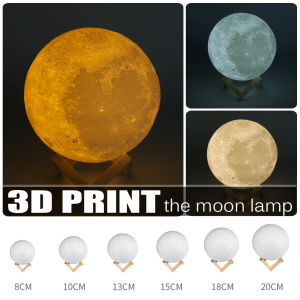 Winnereco Kids Night Light 3D Moon Lamp with USB Charging Touch Sensor and Color Shift for Sleep Aid