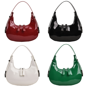【Vodool】Women Leather Shoulder Bag Casual Vintage Tote Bag Chic PU Armpit Bag Satchel Clutch Travel Dating Purse