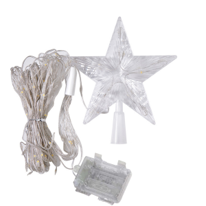 Holiday Waterfall Tree LED Lights with Star Topper for Christmas Decor Bright Multi-Color String Lights for Celebrations