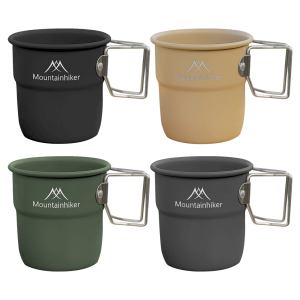 Versatile 300ml Outdoor Mug with Foldable Handle - Great for Hiking Backpacking and Camping
