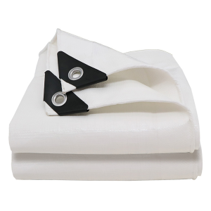 [Ueb Flagship Mall] Heavy Duty White Tarps with Metal Grommets White Multipurpose Protective Tarpaulin Cover for Patio Plants Henhouse Garden Porch