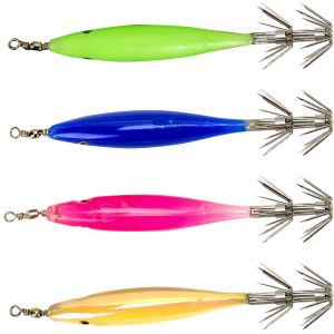 Luminous Fishing Bait Fishing Tackle Artificial Jigs with Squid Hook Fluorescent Fishing Lures Luminous Squid Jig Hooks