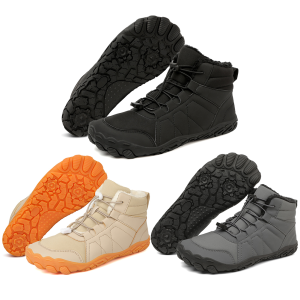 Barefoot Snow Boots High-Top Barefoot Shoes Anti Slip Outdoor Trekking Shoes Thermal Plush Barefoot Shoes for Men Women