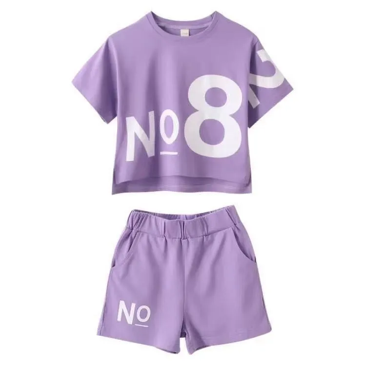 Fashion 4-12Years Kids Children Girls Flared Short Sleeve T-shirt Purplle Shorts  Pants @ Best Price Online