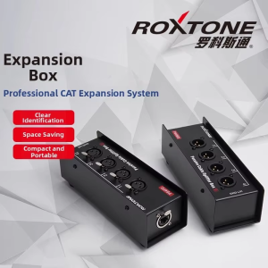 Roxtone Multi-Channel Audio Expansion Box Balanced Network Audio Interface Compact Portable XLR Cable Splitter for Live Performance Recording Guitar Accessories