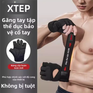 XTEP | Găng Tay Tập Thể Dục Chống Trượt Bảo Vệ Cổ Tay