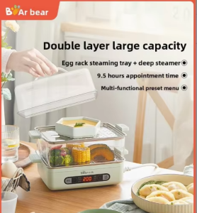 Bear | Multifunctional Egg Cooker with Pre-set Timer and Smart Control Large Capacity
