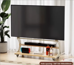 BESSGROUP | Moveable TV Stand Rolling Artistic Cart