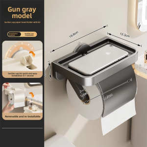 MOSHANG | Suction Cup Wall-Mounted Waterproof Toilet Paper Holder